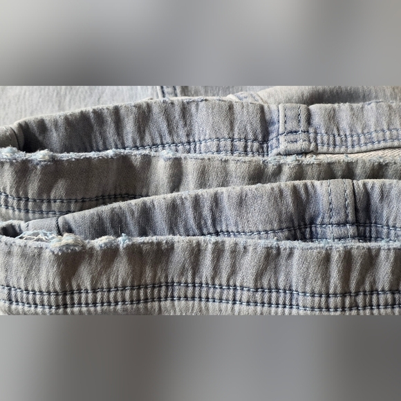 Aerie Pale Blue Cotton Drawstring Wide Leg Pants - Picture 6 of 11